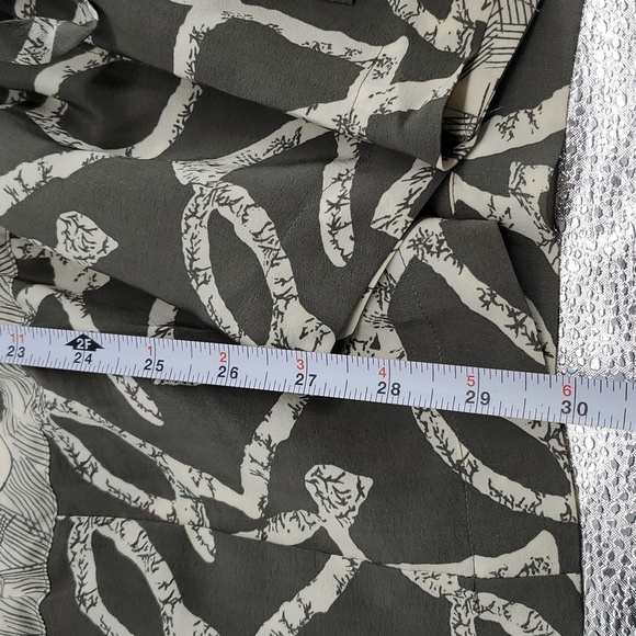 Vintage Shorts Set CHAR 100% Silk 2-Piece Button-front Drawstring Size 8 - Picture 10 of 16